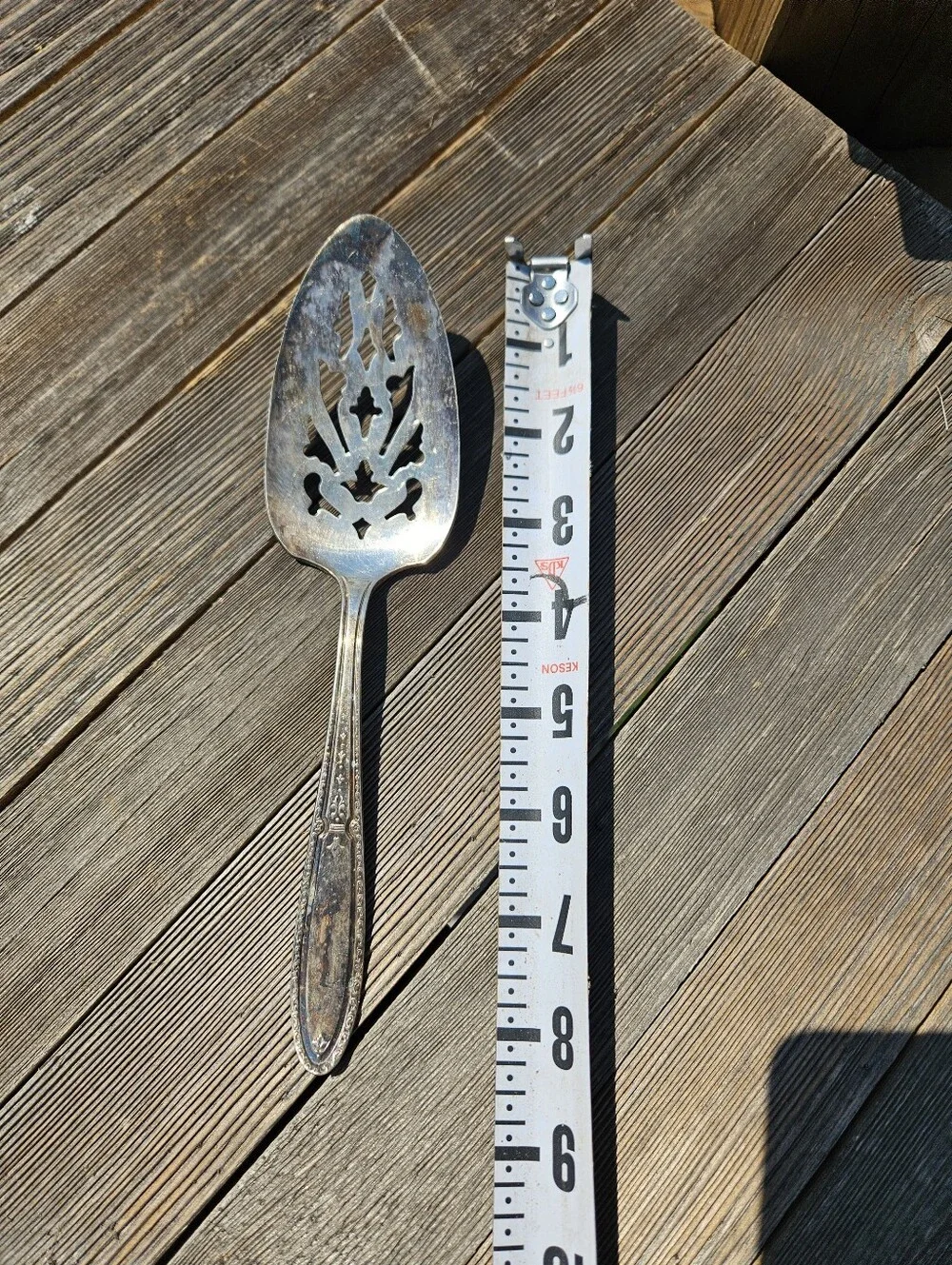 Vintage Isabella Silverplate Slotted Dessert Pastry Cake Pie Server Cutout USA